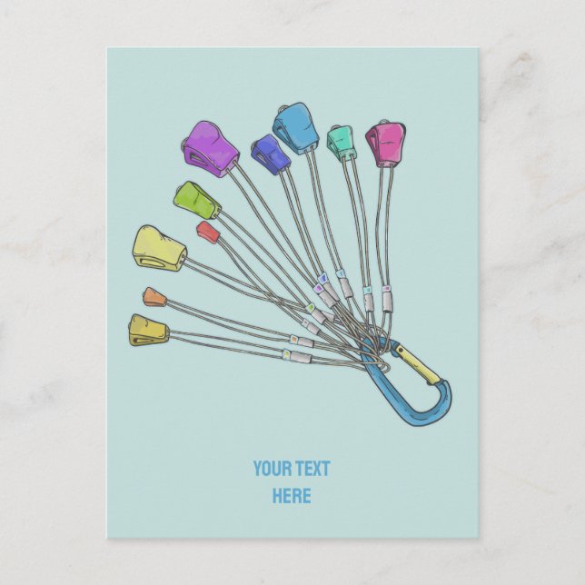 Farbiges Set von Kletternüssen Postkarte (Vorderseite)