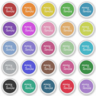 Farbiges Siegel wie "Vielen Dank" Sticker