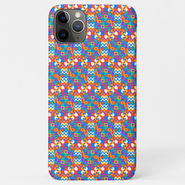 Farbiges Smartphone-Case mit abstraktem geometrisc Case-Mate iPhone Hülle (Rückseite)