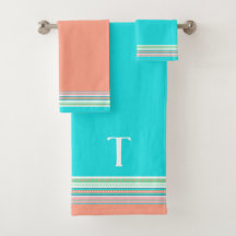 Farbiges Southwestern Mit Monogramm Bath Handtuch 