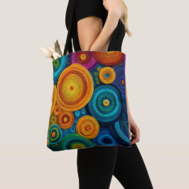 Farbiges Spiral-Abstraktes Muster Geometrischer St Tasche