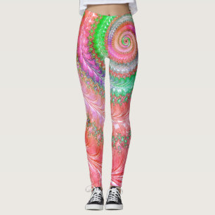 Farbiges Spiral-Fraktal Leggings