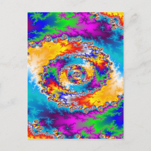 Farbiges Spiraldesign: Postkarte (Vorderseite)