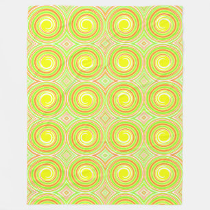 Farbiges Spiralmuster Fleecedecke
