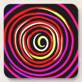 Farbiges Spiralmuster Getränkeuntersetzer