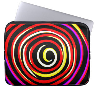 Farbiges Spiralmuster Laptopschutzhülle