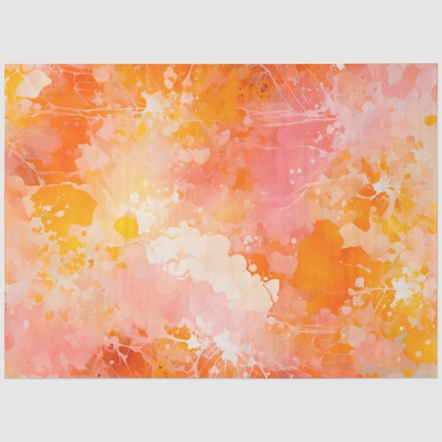 Farbiges Spritzer Paint Art Tissue Paper Seidenpapier (Vorderseite)