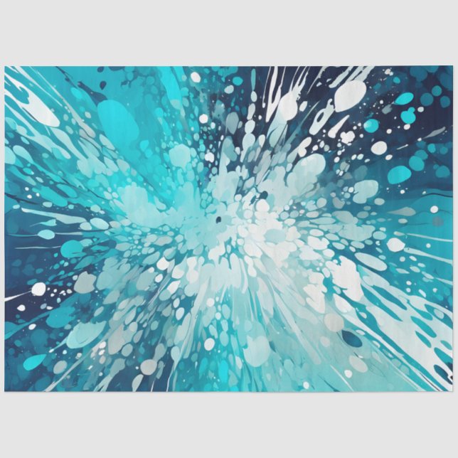 Farbiges Spritzer Paint Art Tissue Paper Seidenpapier (Vorderseite)