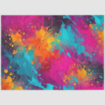 Farbiges Spritzer Paint Art Tissue Paper
