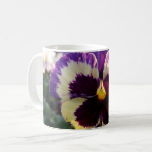 farbiges Stiefmütterchen Kaffeetasse