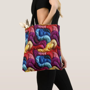 Farbiges Stoffmuster Tasche