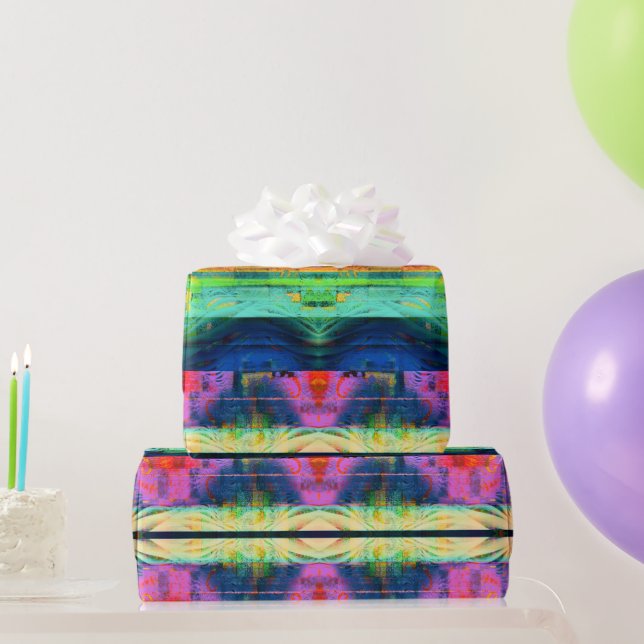 Farbiges Streifenmuster Papier Geschenkpapier (Partygeschenke)
