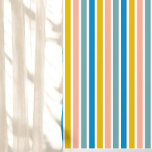 Farbiges Streifenmuster Tapete<br><div class="desc">Mit unserem Peel & Stick Wallpaper mit lebhaften Streifen in Blau, aquamarin, Gelbsenf und Korallen können Sie sich in jedem Zimmer farbenfroh und unterhaltsam fühlen. Diese lebhafte Farbpalette eignet sich hervorragend für spielerische und einladende Umgebungen, besonders in Kinderzimmern oder kreativen Räumen. Die leuchtenden und fröhlichen Streifen inspirierte Fantasie und bringen...</div>