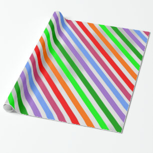 Farbiges Streifenpapier Geschenkpapier