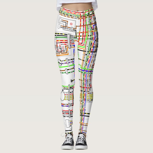 Farbiges Stromsystem Leggings (Vorderseite)
