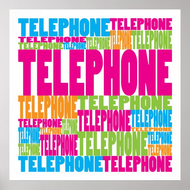 Farbiges Telefon Poster (Vorne)