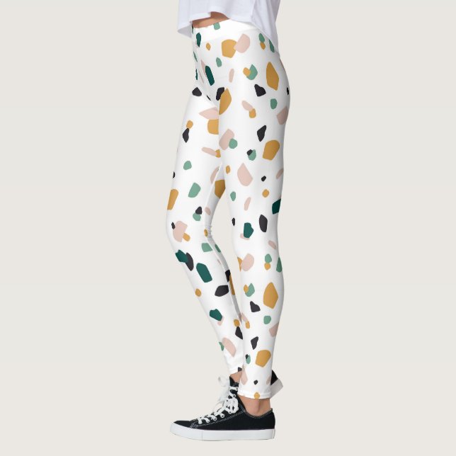 Farbiges Terrazzo-Muster Leggings (Links)