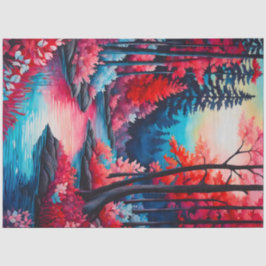 Farbiges Tissue of Batik Forest Art Seidenpapier