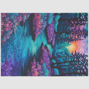 Farbiges Tissue of Batik Forest Art Seidenpapier
