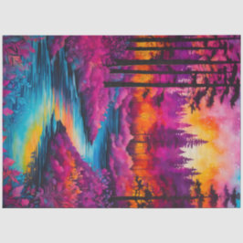 Farbiges Tissue of Batik Forest Art Seidenpapier