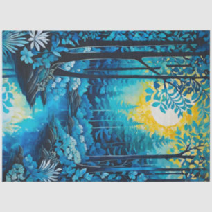 Farbiges Tissue of Batik Forest Art Seidenpapier