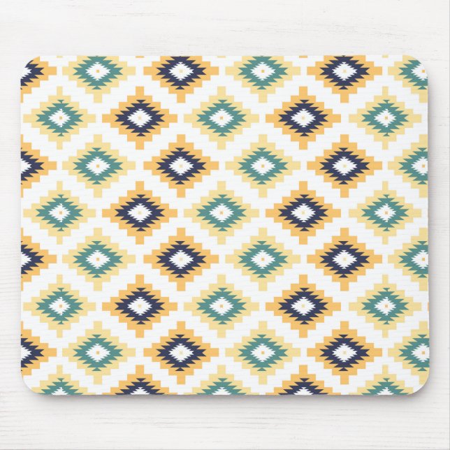 Farbiges Tribal Geometrisches Muster 2a Mousepad (Vorne)