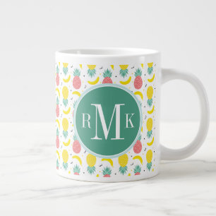 Farbiges tropisches Fruchtmuster Jumbo-Tasse