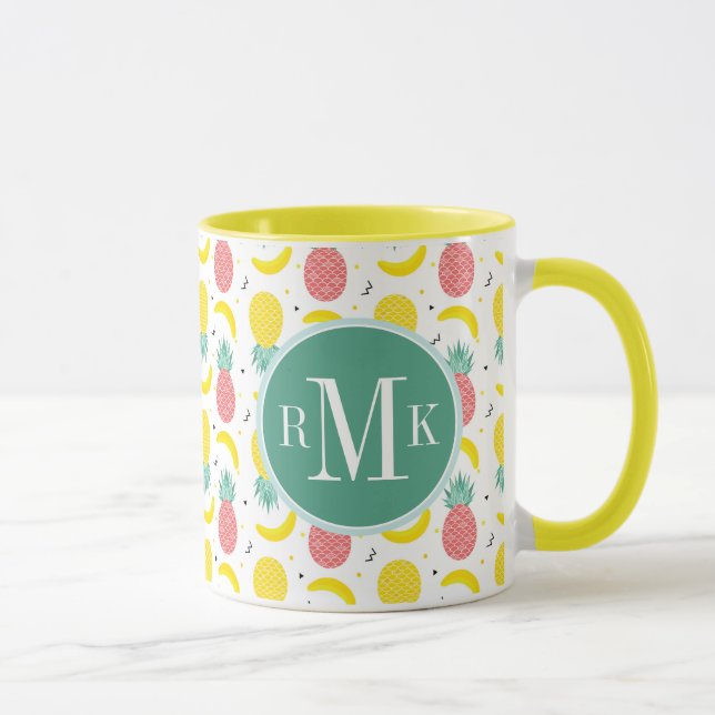 Farbiges tropisches Fruchtmuster Tasse (Rechts)