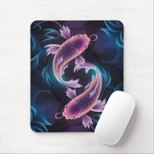 Farbiges und lichtdurchlässiges exotisches Fischaq Mousepad