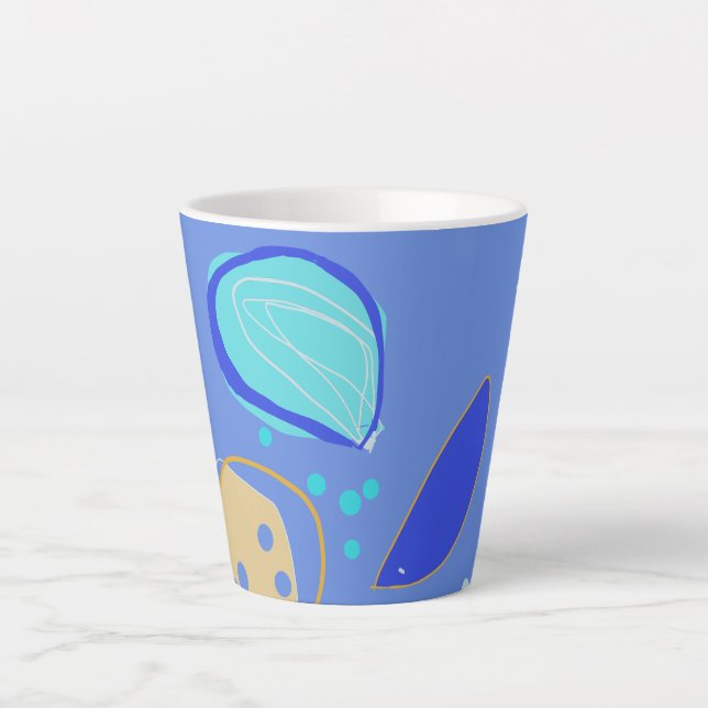 Farbiges und lustiges Design Latte Tasse (Vorderseite)