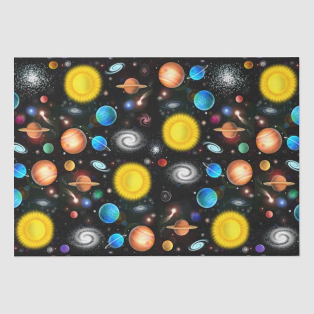 Farbiges Universum Astronomie-Raumtheater Seidenpapier (Vorderseite)