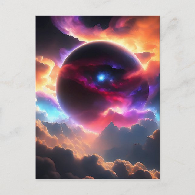 Farbiges Universum Postkarte (Vorderseite)