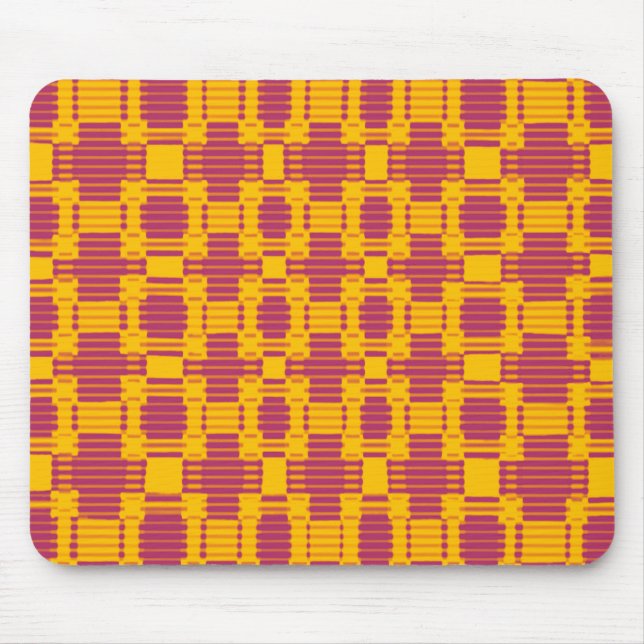 Farbiges, verschwommenes, kariertes Muster Mousepad (Vorne)
