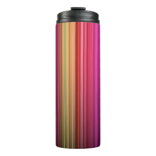 Farbiges vertikales Acryl-Regenbogenmuster   Thermosbecher