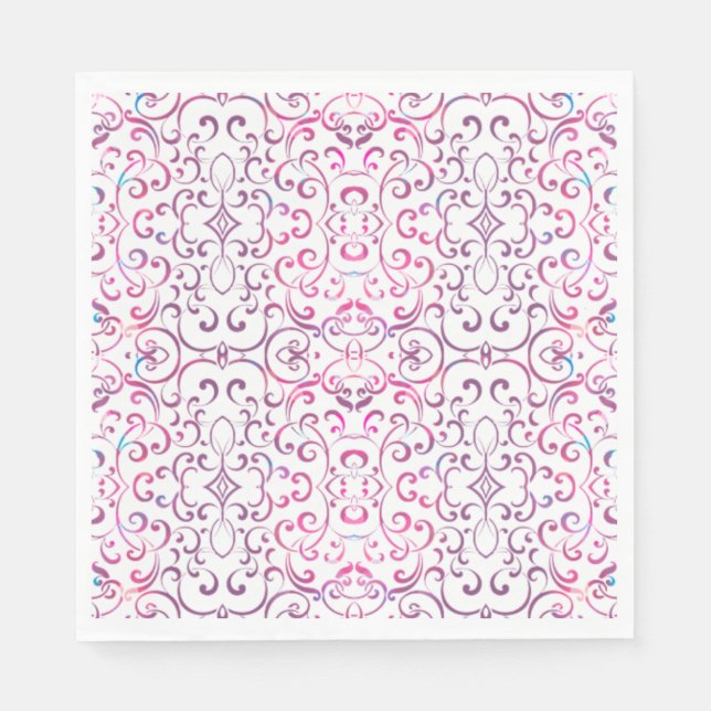 Farbiges Viktorianisches Muster Serviette (Vorderseite)