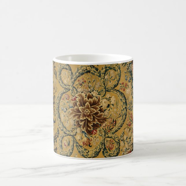 Farbiges Vintages Blumenmuster Kaffeetasse (Mittel)