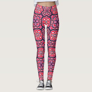 Farbiges Vintages Kunstdesign Leggings