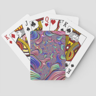 Farbiges Vortex Abstraktes Trippy Spiral-Fraktal Spielkarten
