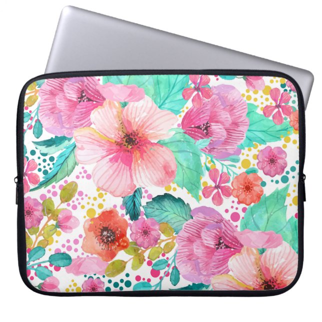 Farbiges Wasser - FarbflorentCollage Laptopschutzhülle (Vorderseite)