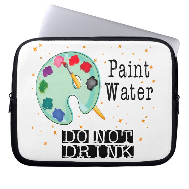 Farbiges Wasser nicht trinken Laptopschutzhülle (Vorderseite)