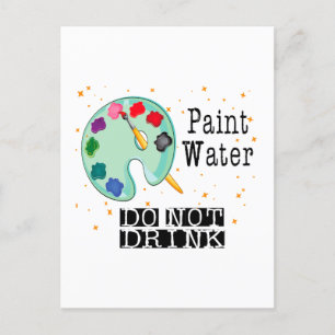 Farbiges Wasser nicht trinken Postkarte