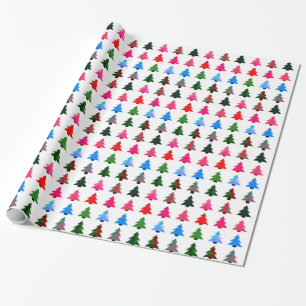 Farbiges Weihnachtsbaumpapier Geschenkpapier