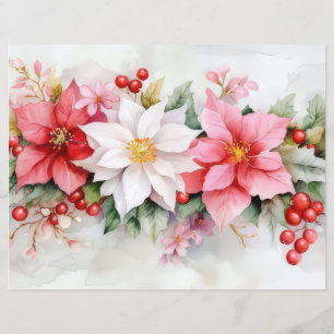 Farbiges Weihnachtsbuch Poinsettias Scrapbooking