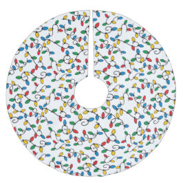 Farbiges Weihnachtssternmuster Polyester Weihnachtsbaumdecke