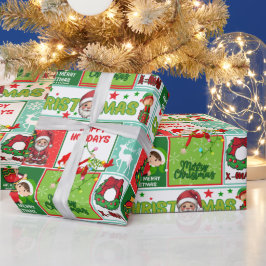 Farbiges Weihnachtswrapping-Papier Geschenkpapier