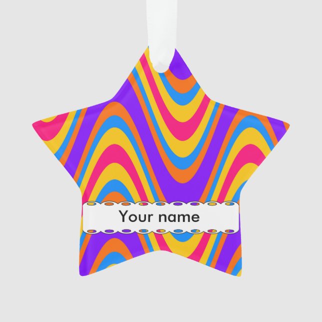 Farbiges Wellenmuster Ornament (Vorderseite)