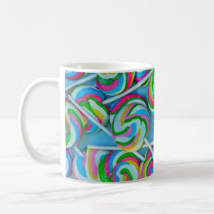 Farbiges Wirbles Lollipopmuster Kaffeetasse