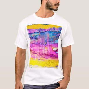 Farbiges Wolkenmakro, Tintenfisch Spritzer. T-Shirt