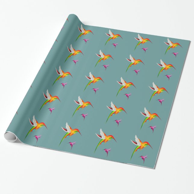 Farbiges Wrapping Paper von Hummingbirds Geschenkpapier (Ungerollt)