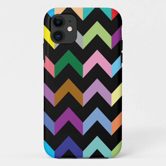 Farbiges Zickzack-Muster Case-Mate iPhone Hülle (Rückseite)